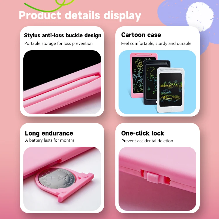 Tablet menulis  papan menggambar elektronik untuk belajar Doodle  8.5 12 inci LCD writing tablet digital slate for kids