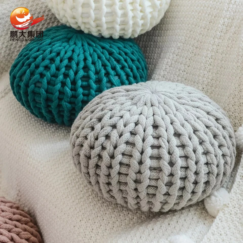 wholesale chunky hand knitting 40cm acrylic decorative throw pillows for home office