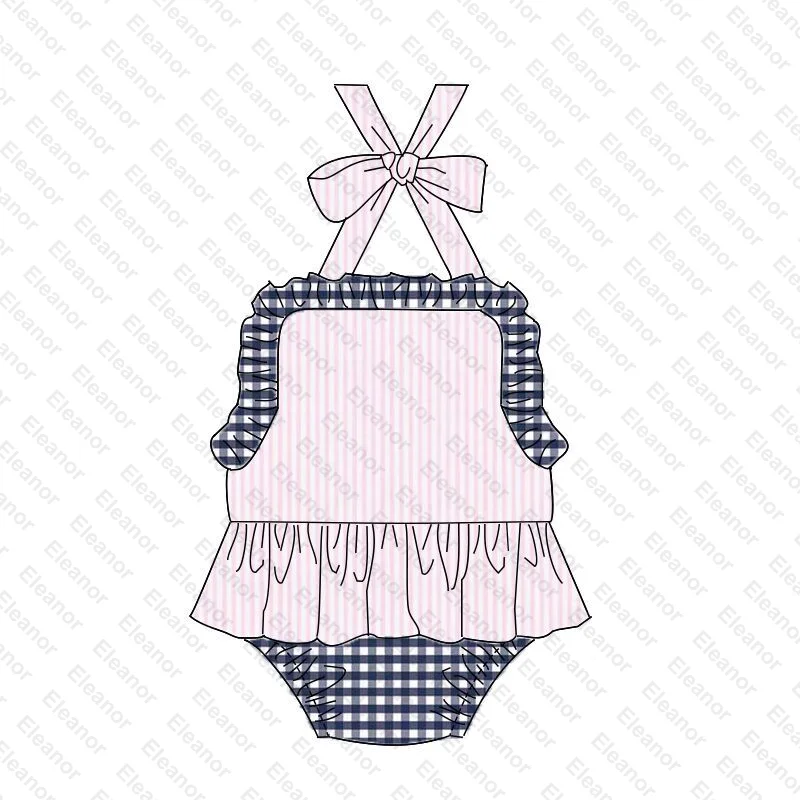 Custom bikini swimsuit for baby toddler kids girl seersucker brother sister matching bathing suit swim trunks