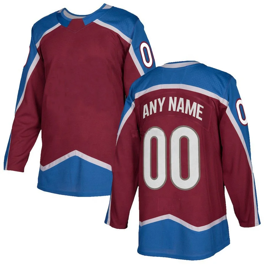 Custom 2021-22 Home Burgundy Avalanche Jersey Colorado Ice Hockey Jersey