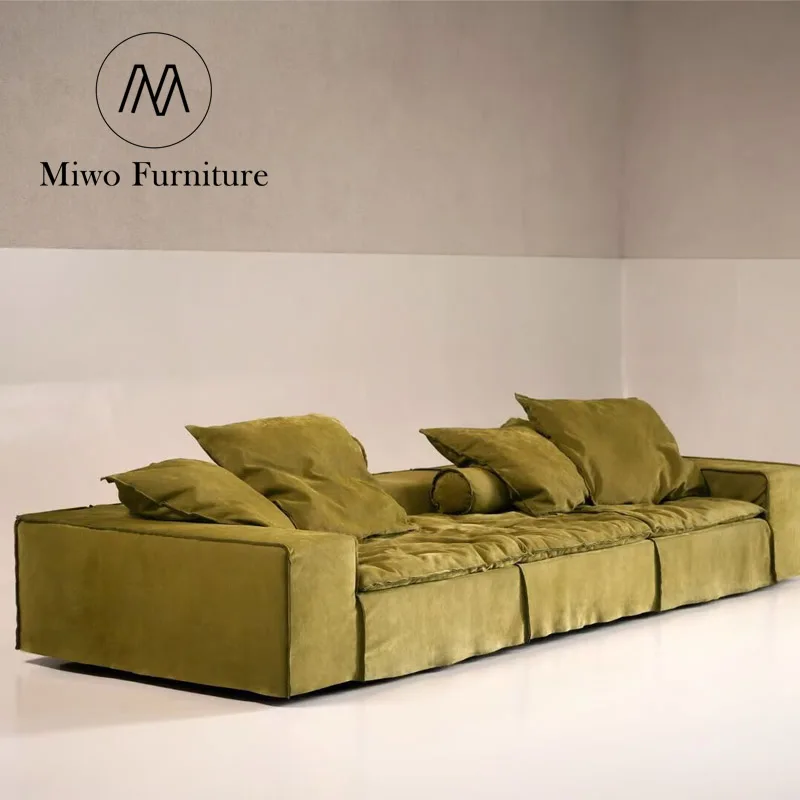 Italian furniture Design 3 4 Seater Down Fabric Chesterfield modern Stysle Hotel apartment  Living Room indoor decor Sofa set