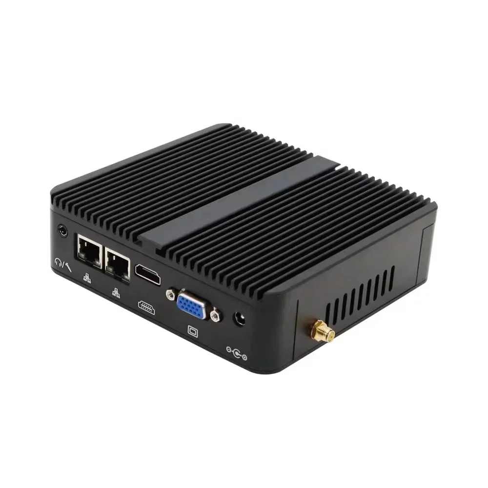 Fanless mini pc intel celeron J4125 processor nuc box pc Quad Cores Four Threads support DDR4 Slot