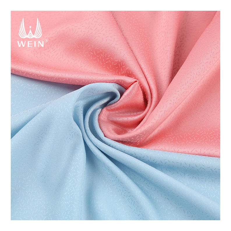 New arrival grain jacquard spandex silk satin fabric solid color for abaya