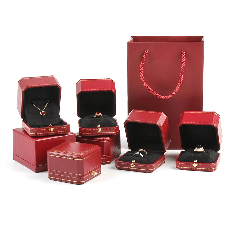 Wholesale Jewelry Box High-End Octagonal Ring Necklace Bracelet European Style Jewelry Packaging for Business