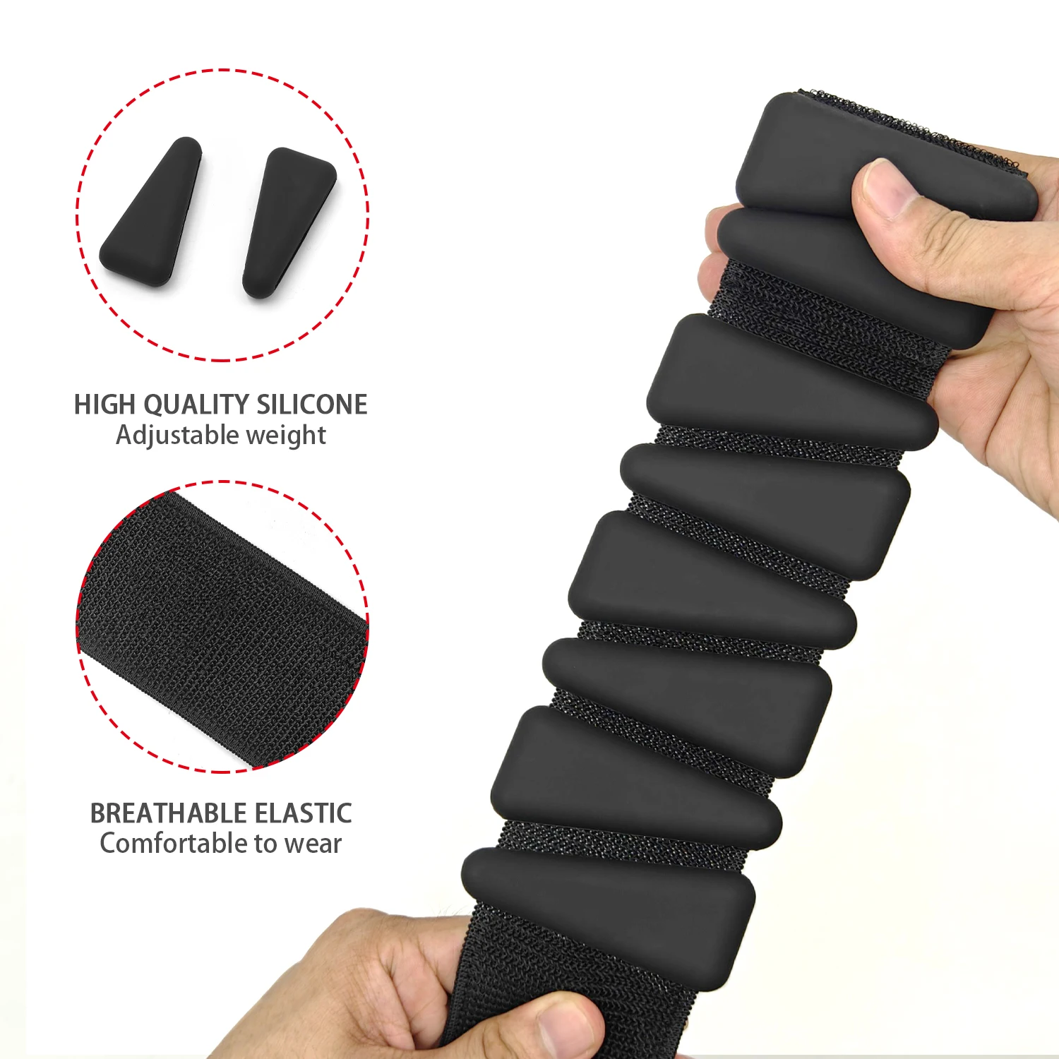 Factory Price Adjustable Wrist Weights-bearing Bracelet Leg Training Ankle Free Silicone Wrist Weights