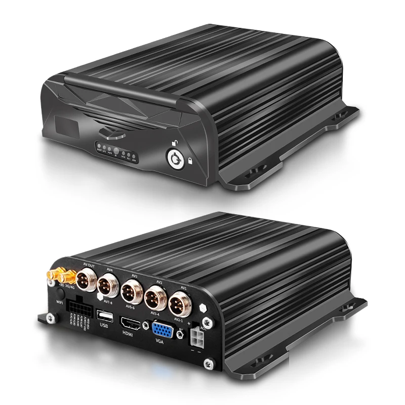 Vehicles Truck Recorder CMSV6 4G GPS 4CH SD Mobile DVR 1080P MDVR Monitoring System