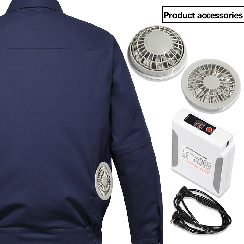 Air Condition Jacket  Fan Cooling Clothes with Rechargeable Battery for Summer Hot Weather