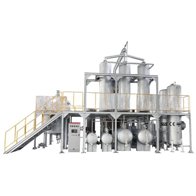 Highest Euro 5 standard Black oil to base oil distillation machine Waste motor used oil refinery plant