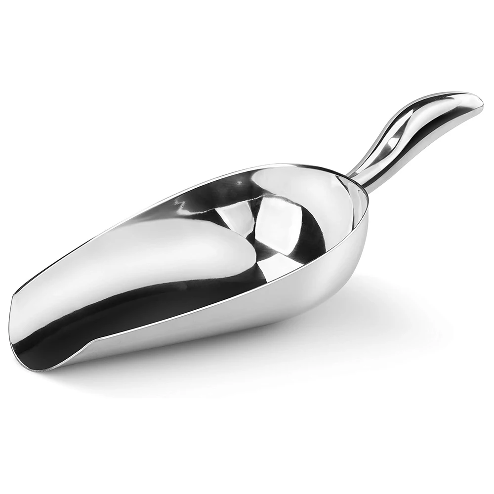 Kitchen Ice Scooper for Ice Maker Food Service Stainless Steel Bar Ice Shovel Flour Utility Scoop 24 Ounce Bean Candy Rust Free