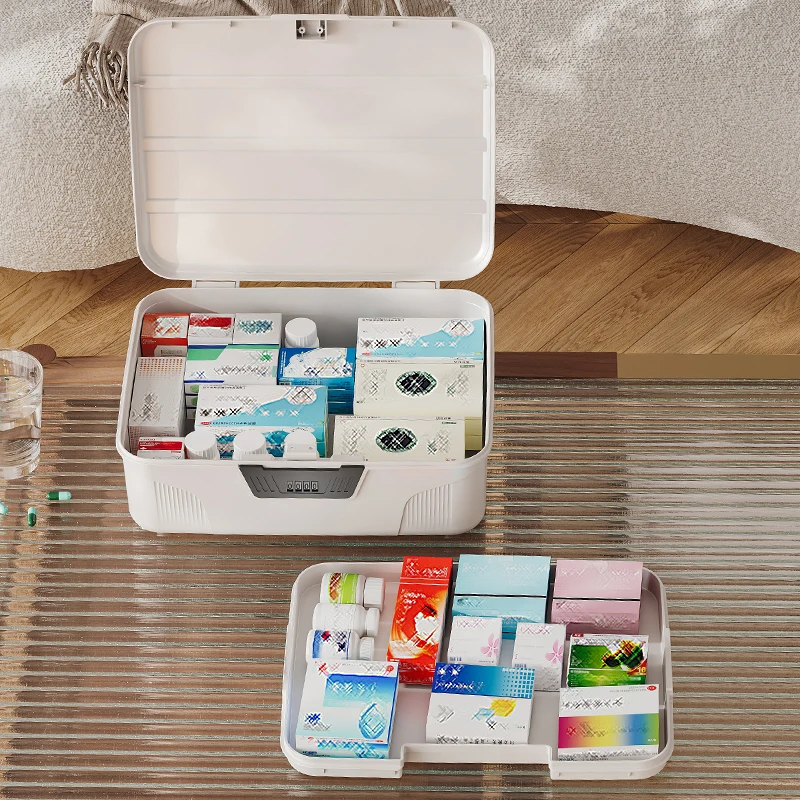 Password Storage Box Home Privacy Documents Storage Box with Lock Valuables Student Cell Phone Small Safe Deposit Container