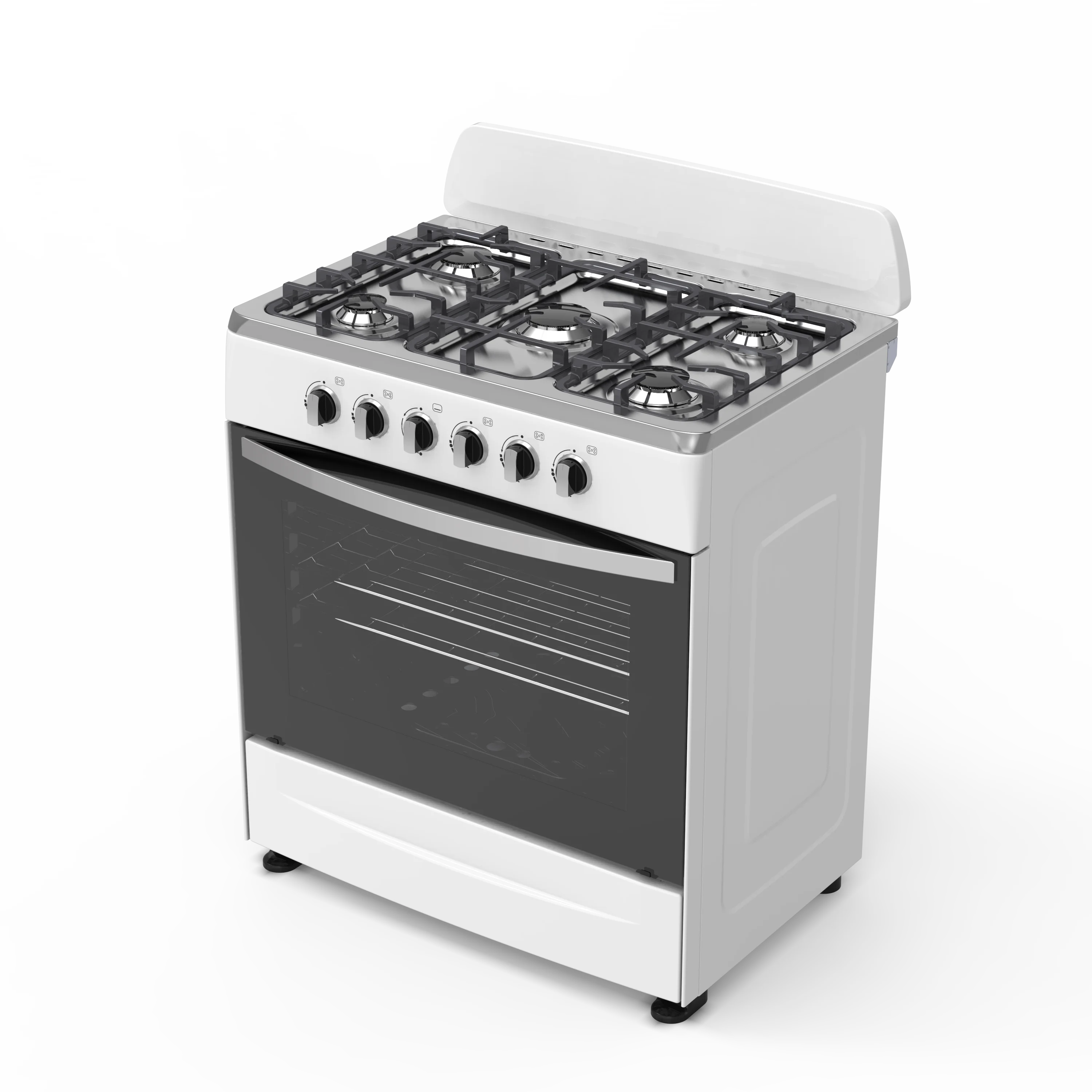 OEM/ODM freestanding 5 burner gas oven with grill
