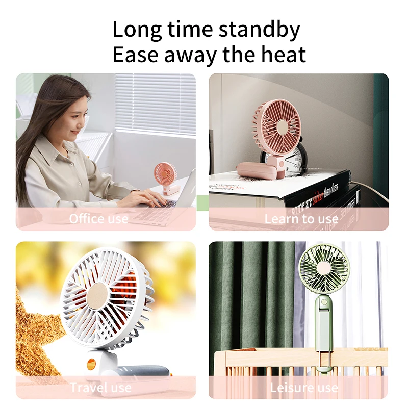 2022 Hot sales RK-C98 Fashion Rechargeable Fan Mini Hand Fan Low noise Adjustable Light weight Custom logo Pocket Fan