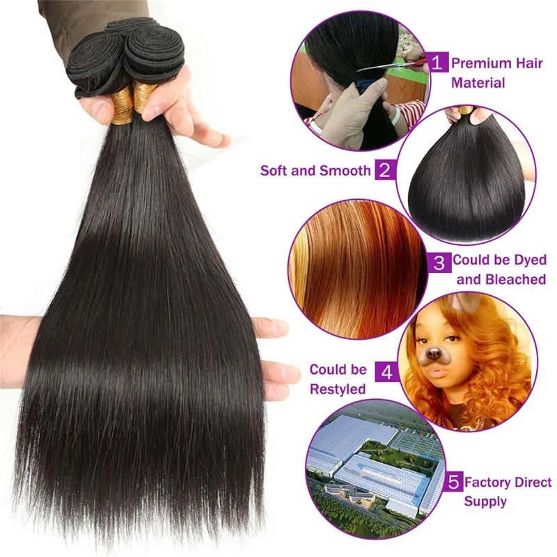 Wholesale Lowest Price 12A Bundle Hair Vendors Multi Pack 100% Virgin Human Hair 3 Bundle With Closure Transparent Hd Lace