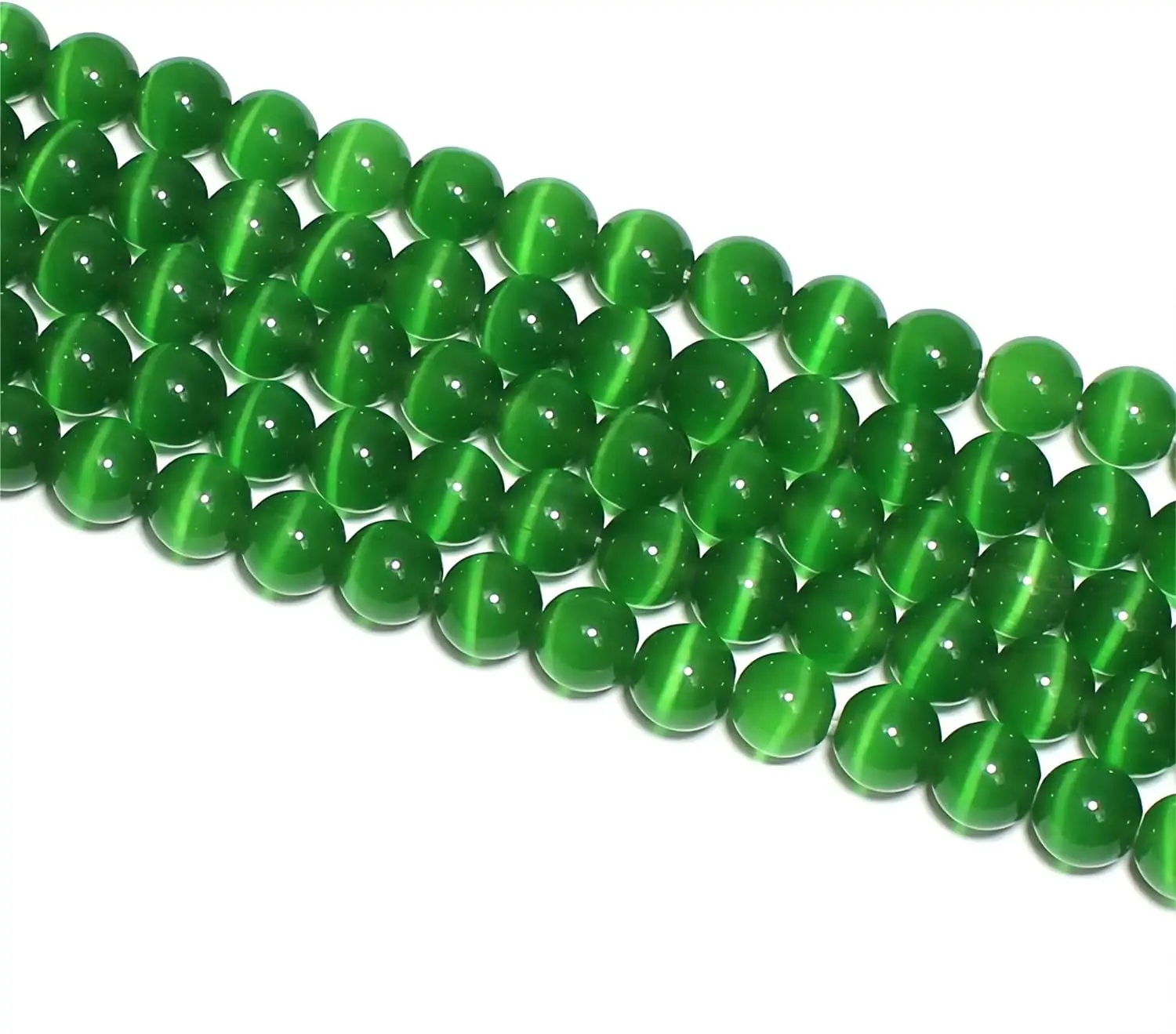 6 8 10 12mm Round Sapphire Blue Cat Eye Stone Loose Beads for Jewelry Making DIY Bracelets Necklace Accessories,TLX0088