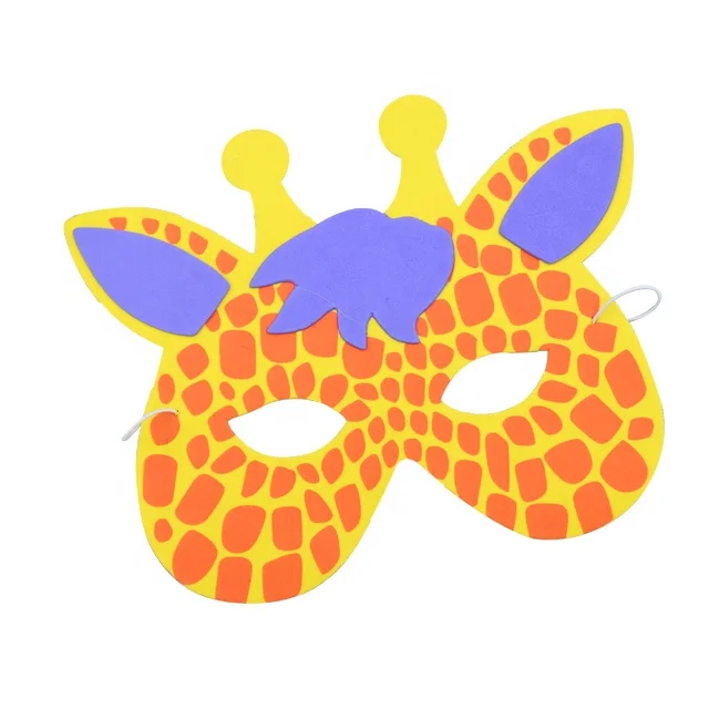 2021 new design promotional cheap soft custom eva halloween animal foam party tiger mask