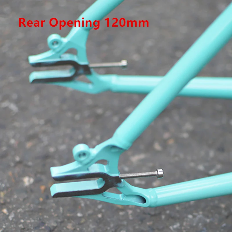 Lady Bicycle Frame Tsunami 24 Inch Bright Mint Green Small Retro Chrome Molybdenum Steel Bike Frameset Front 100mm Rear 120mm