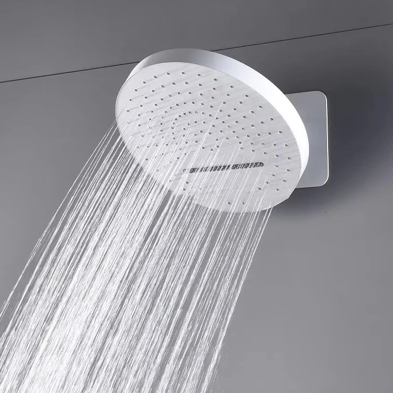 Black Thermostatic Shower System 3-function White Rainfall Round Shower Head