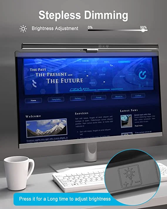 2022 New Design  Dimmable Monitor Mounted Light Computer  Screen Light Bar PC Monitor Lighting Monitor Lamp