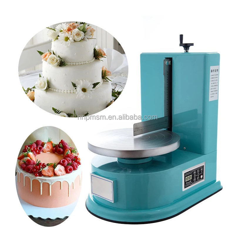 Hot Item Birthday Cake Cream Icing Coating Machine High Standards Shop Wedding Cake Icing Smoother Machine Cake Machine Decor
