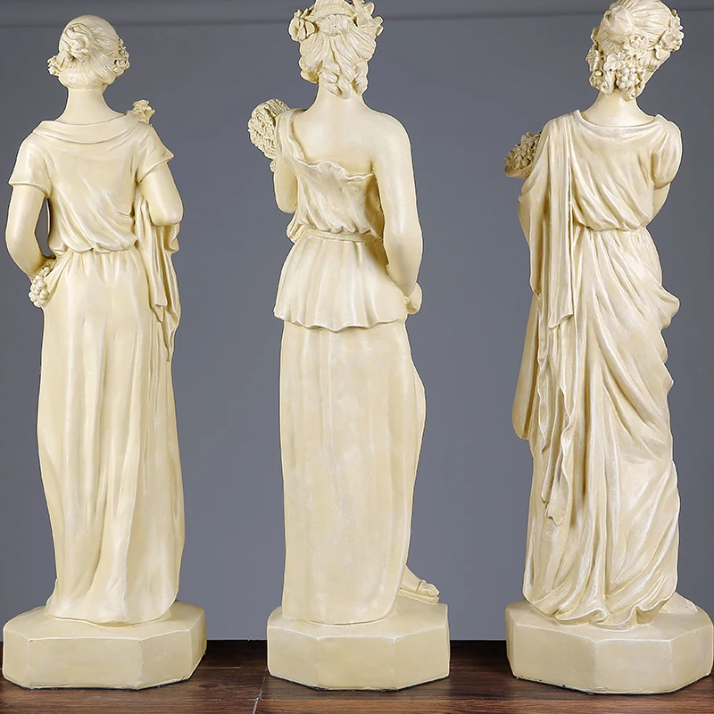 Indoor lady statue Classical sculpture Western Style home Angel Four Seasons Marble resin Statue Ornaments sculpture statue