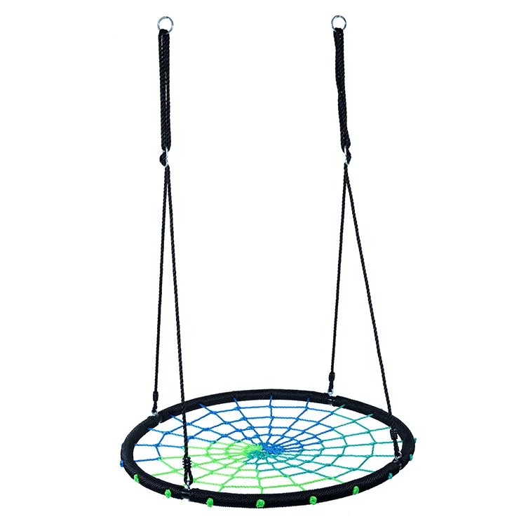 40 Inch Diameter 660lbs Weight Capacity Outdoor Children Round Rope Webbing Net Swing for Backyard