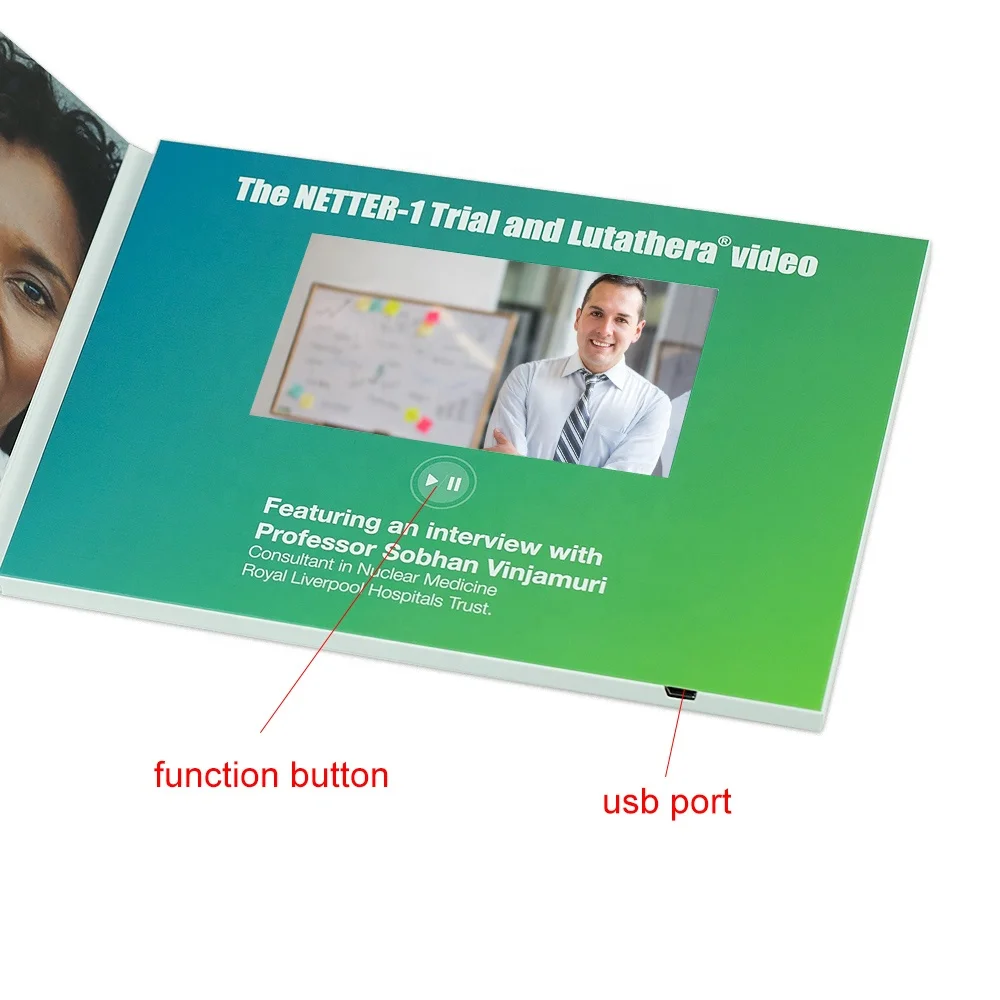 Custom TFT 5 Inch Screen LCD Video Greeting Business Card Video Mailer