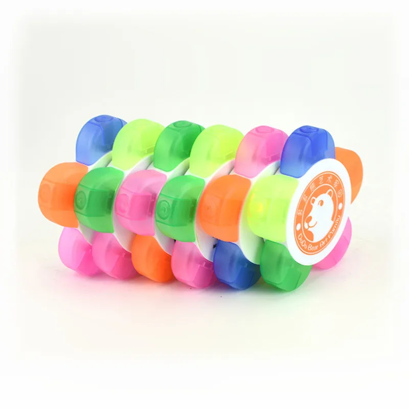 Индивидуальный логотип пластиковый многоцветный маркер 5 в 1 в форме цветка маркер ручка