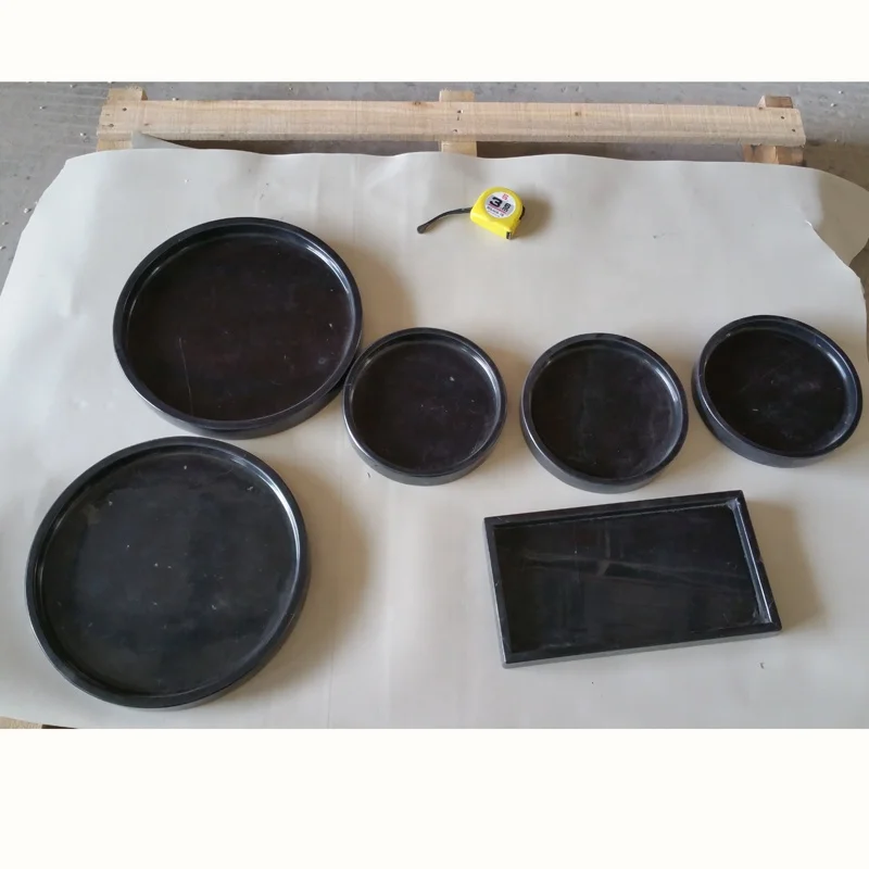 Nero marquina black round marble serving tray Rectangle marble tray