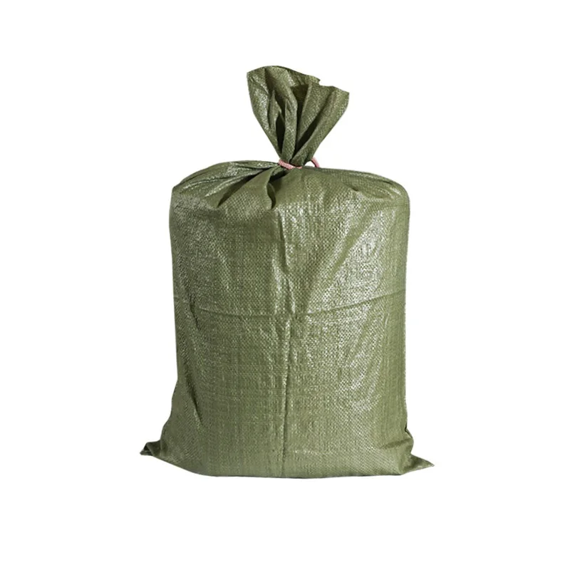 Green Woven Sand Bag with Open Mouth cement building materials sandbag logistics express packaging bag Waterproof