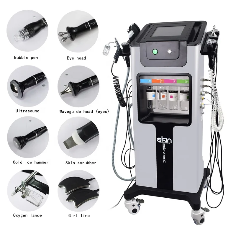 The latest 8 in 1 rf skin care machine microdermabrasion machine for skin deep cleansing