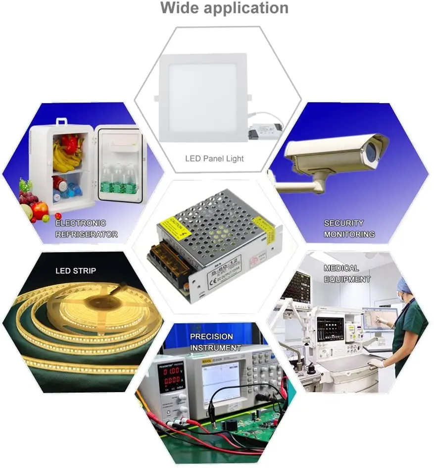 LED Power Adapter Lighting Transformer AC 100V-240V To DC 5V 12V 24V Switching Power Supply 1A 2A 3A 5A 10A 20A 30A LED Drive