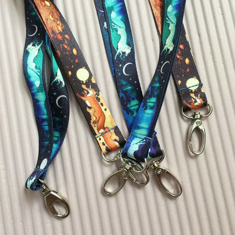 Wholesale cheap Phone Polyester Round Nylon Medal Lanyard With Custom Logo keychain