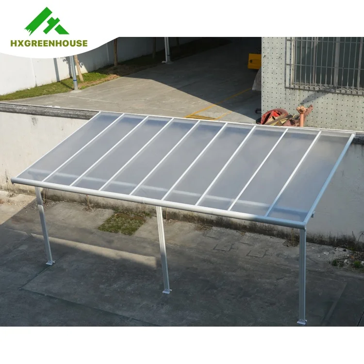 Solid Blind Aluminium Profile Polycarbonate Outdoor With Aluminum Retractable Canopy Awning Patio Cover