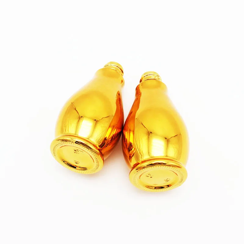 electroplated golden 2oz 60ml dropper essential oil glass bottle