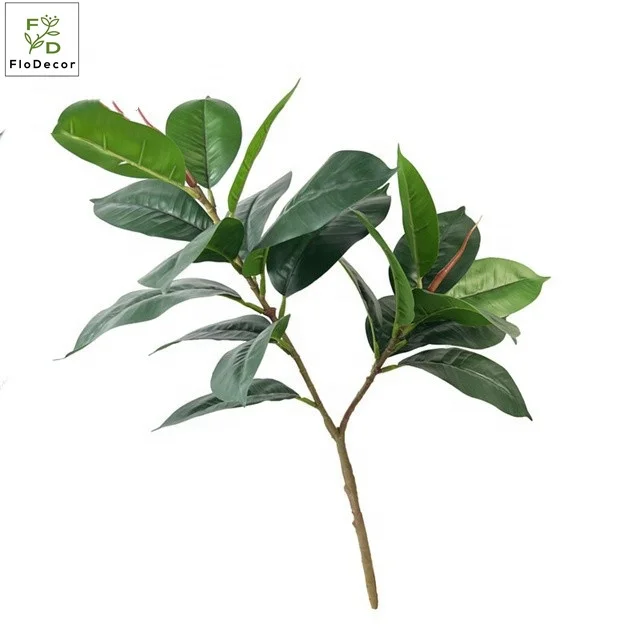 Factory Direct Tree Branches Artificial Oak Leaves Simulation Real Touch Plant For Home Hotel Decoration