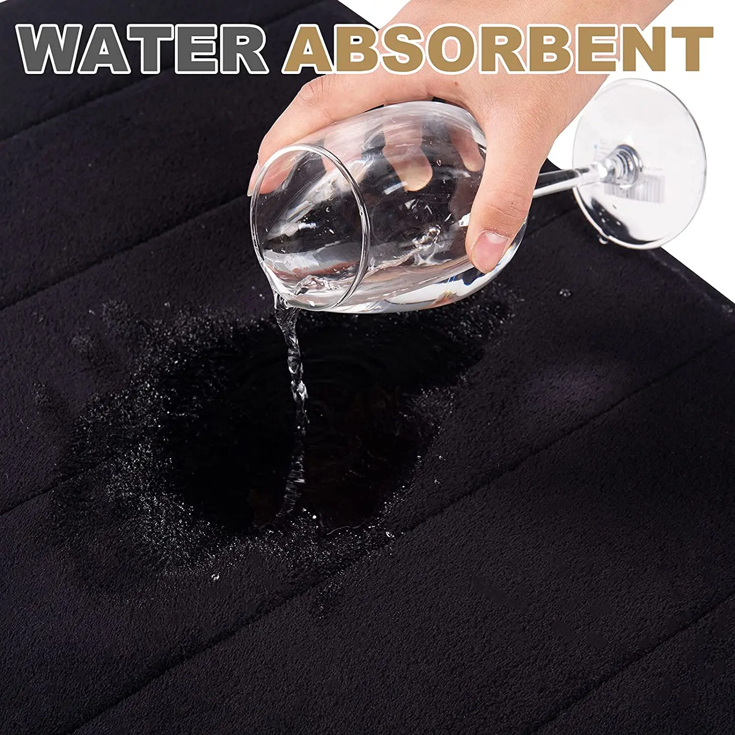 FMT Bath Rug Set  Bathroom Contour Rug Toilet Mat Sets Non Slip Microfiber Bath Shower Mat U-shaped Toilet Rug machine washable