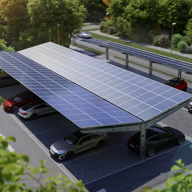 Wholesale Stainless Steel Carbon Steel Solar Energy Carport Mounting System Waterproof PV Parking Structure for Solar Carports