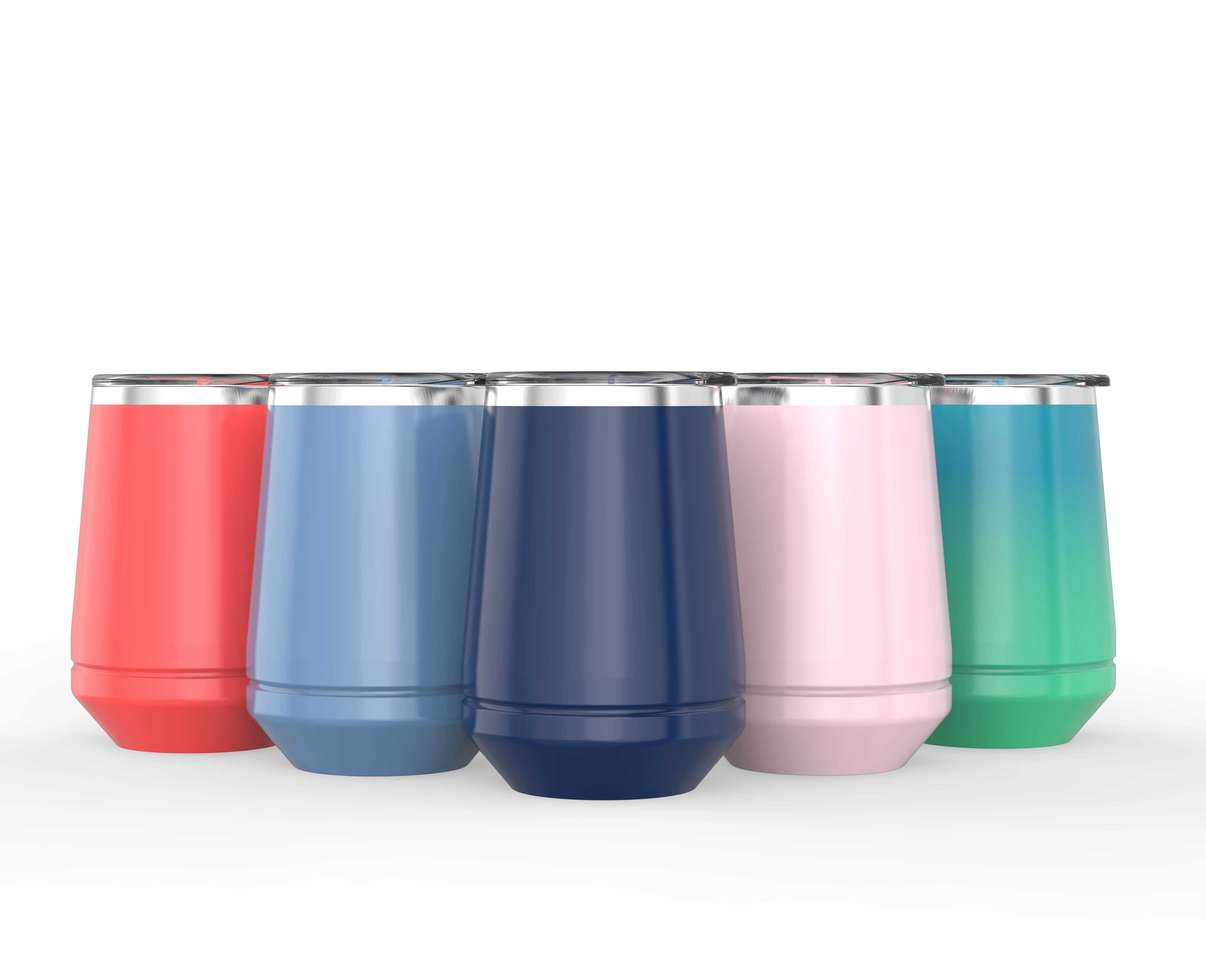 12 oz Double Wall Stainless Steel  Wholesale  Silicone Sheath Insulated Wine Tumbler Cup