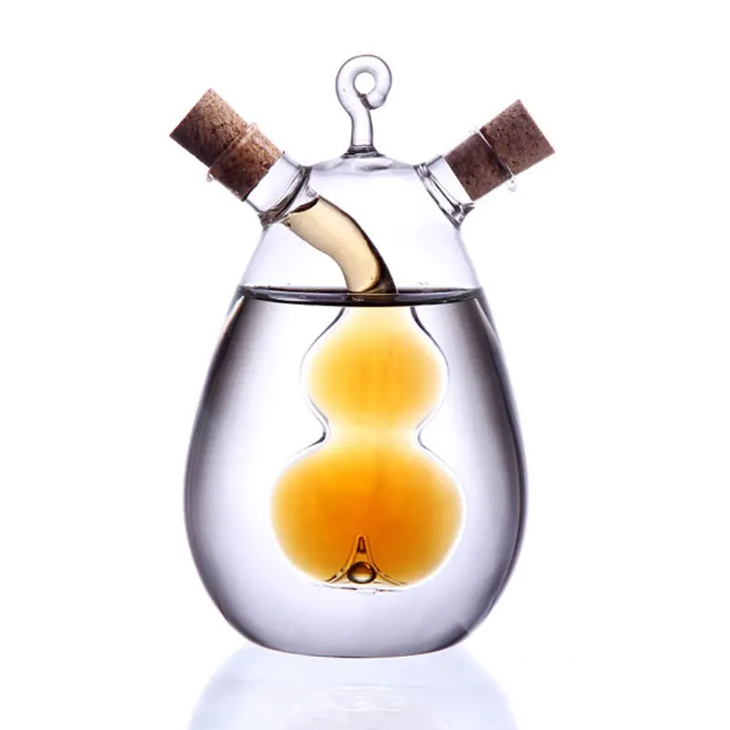 GF Glass Olive Oil Dispenser Creative Leak-Proof Sauce Vinegar Bottle Seasoning Bottle Oil Carafe Decanter for Kitchen