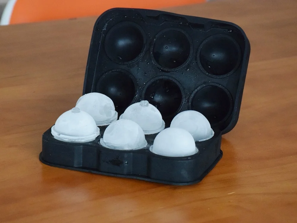 Z Ice Cube Round 6 Pcs Ball Ice Cube Tray Silicone Ice Mould For Holidays Or Home Use BP301