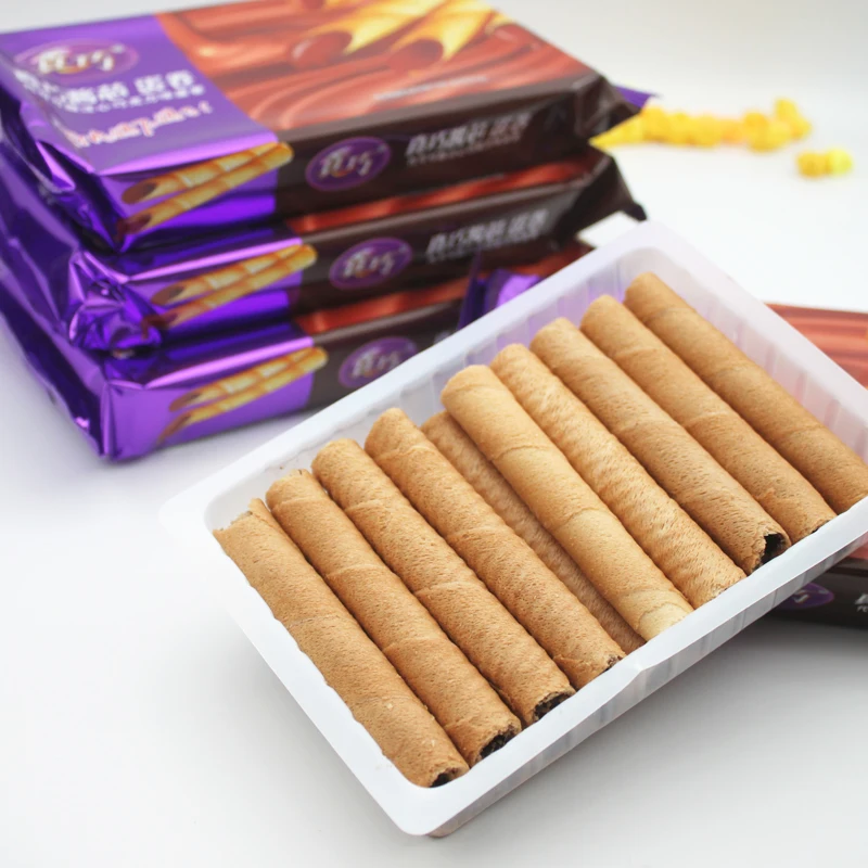 Лучшая цена шоколад маття вкус хрустящие печенья с мягким задником на гибкой 100g вафельные трубочки печенье