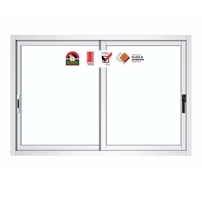 Australian standard as2047 soundproof aluminum framed double glazed three or two track aluminum sliding windows with flycreen