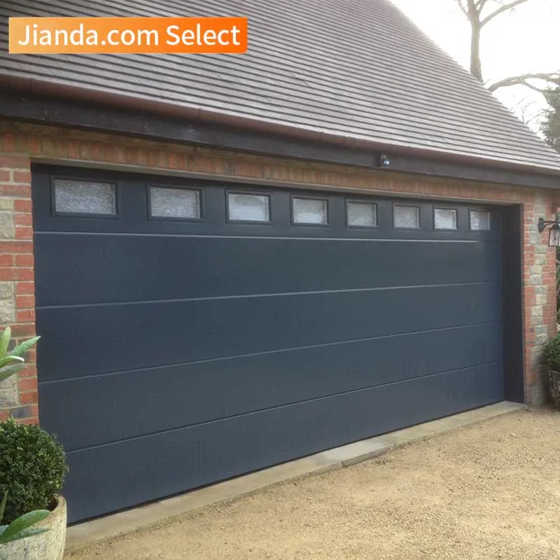 North American Double Steel Sectional Industrial Two Car Garage Gate And Pedestrian Doors