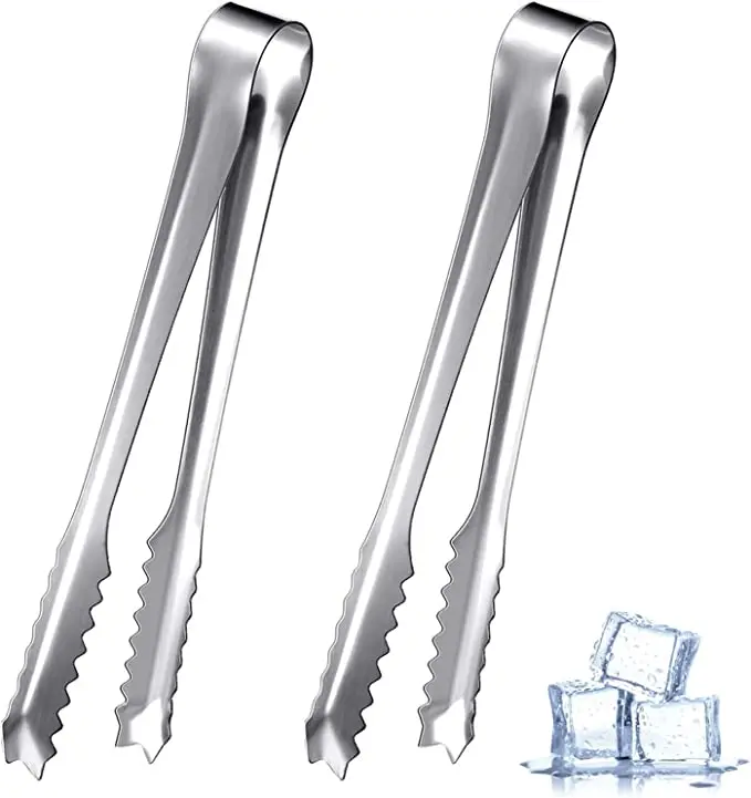 Custom Color Food Grade High Quality Ice Tongs Food Grade Stainless Steel Bar Tools Ice Tongs for Ice Bucket