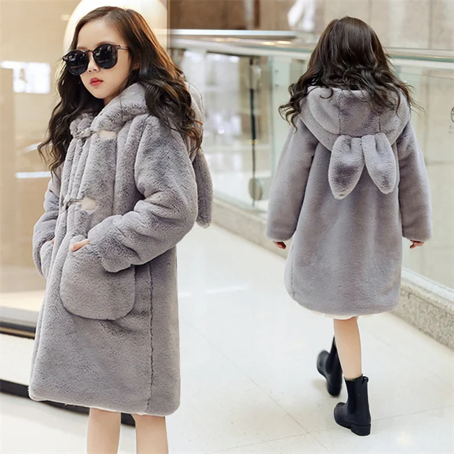 SE1303  Winter Baby Kids Jacket Coat Faux Fur Girl Winter Clothes Infant Toddler Baby Girl Coat