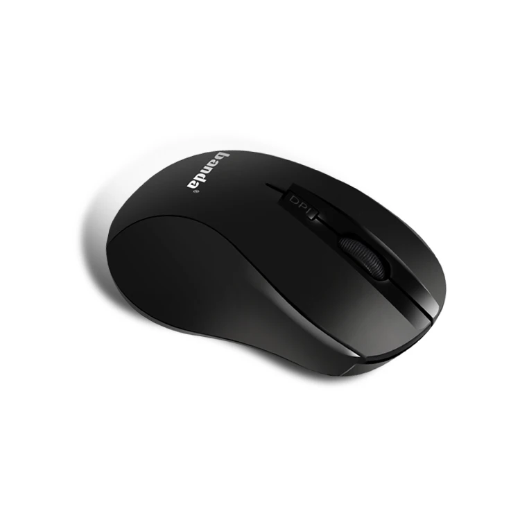 Wholesale Ultra Thin Computer Mouse with USB Receiver Wireless Mouse for PC Computer 1600 DPI 2.4ghz Black Battery Color Box