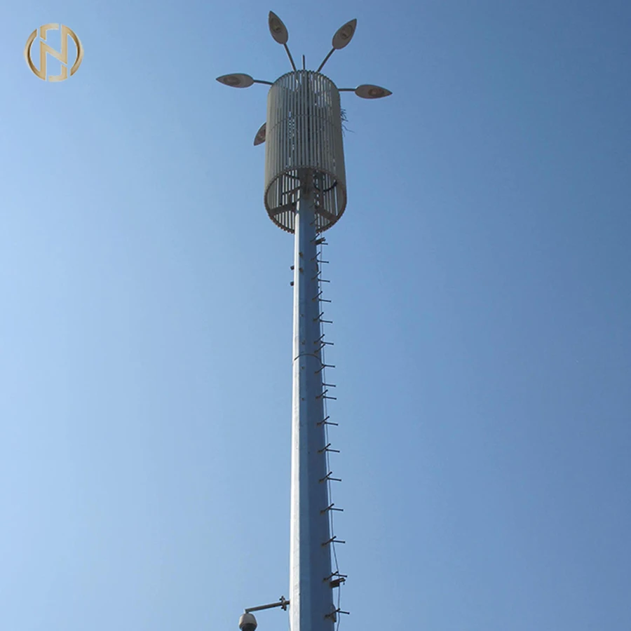 FUTAO Stadium Spotlight/Floodlight 15m/18m/20m/25m/30m Galvanized Steel LED Street High-Mast Lighting Pole with Factory-Price