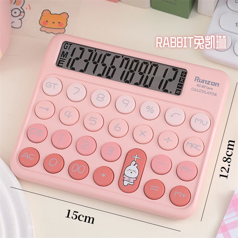 Calculators LCD Display Store Office Desktop Customized Logo Stationery Cientifica Calculadora Solar 12 Digits Calculator