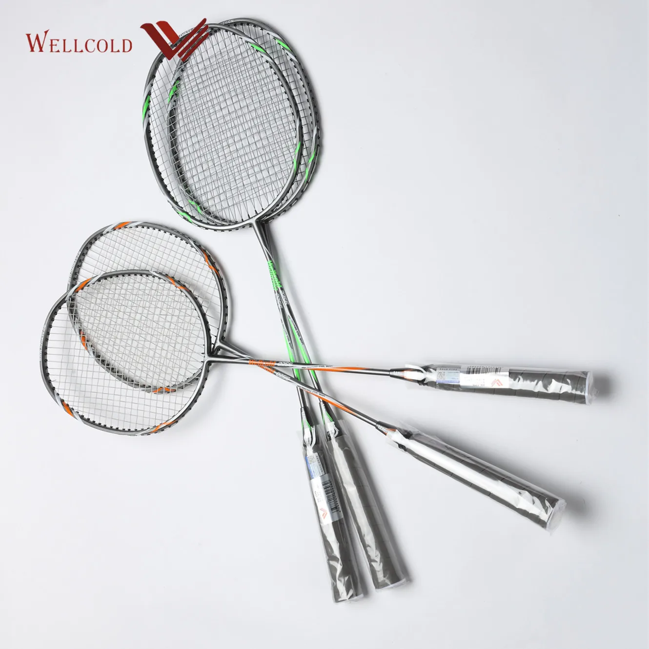 
Wellcold low price good rigidity fixed badminton bag racket for wholesale 