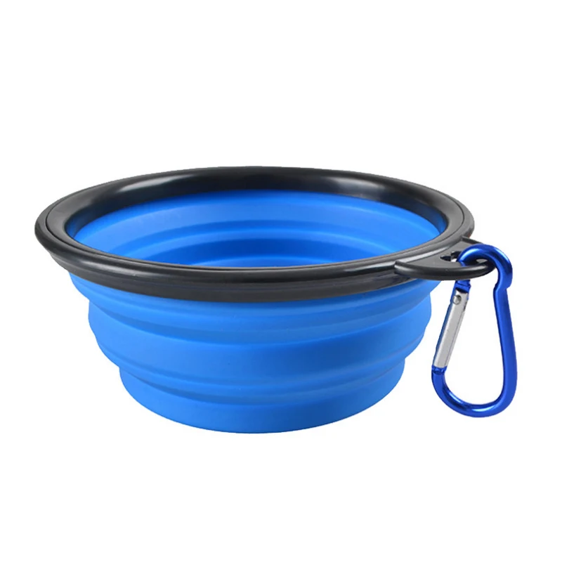 INS Best Seller Size Small Water Folding Portable Travel Foldable Silicone Collapsible Food Pet Dog Bowl For Dog
